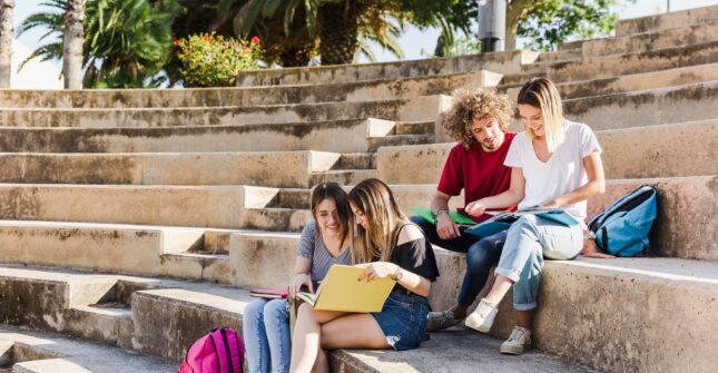 students on closed group trip with english courses in malta