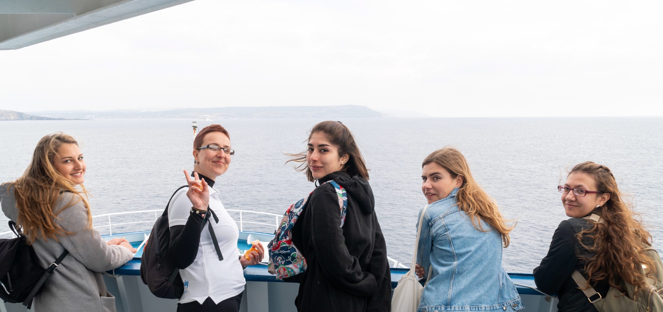 A photo on the ferry from my experience in malta