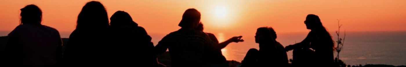 Sunset with friends on the cliffs in Malta