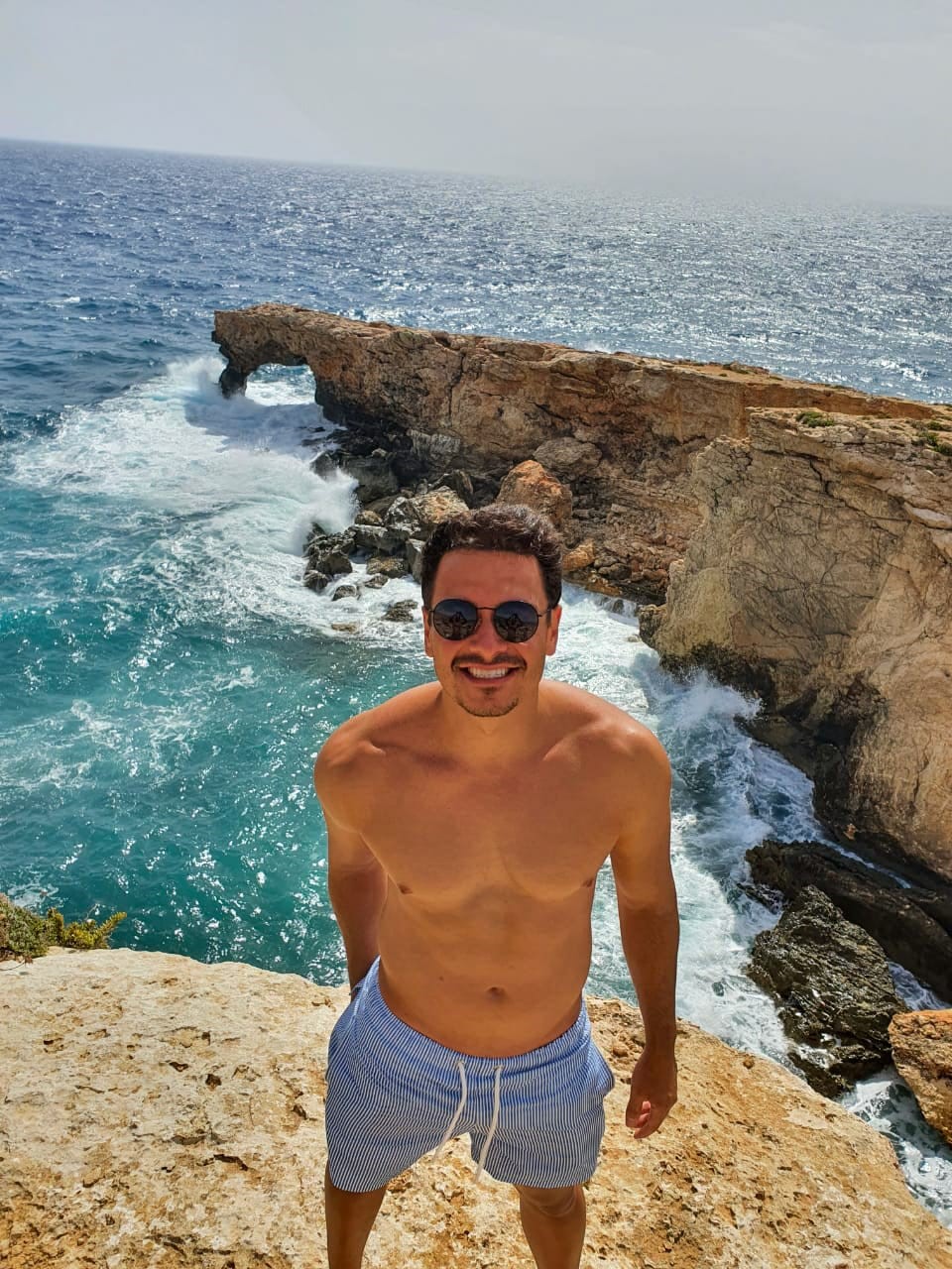 at the beach on my english trip in malta