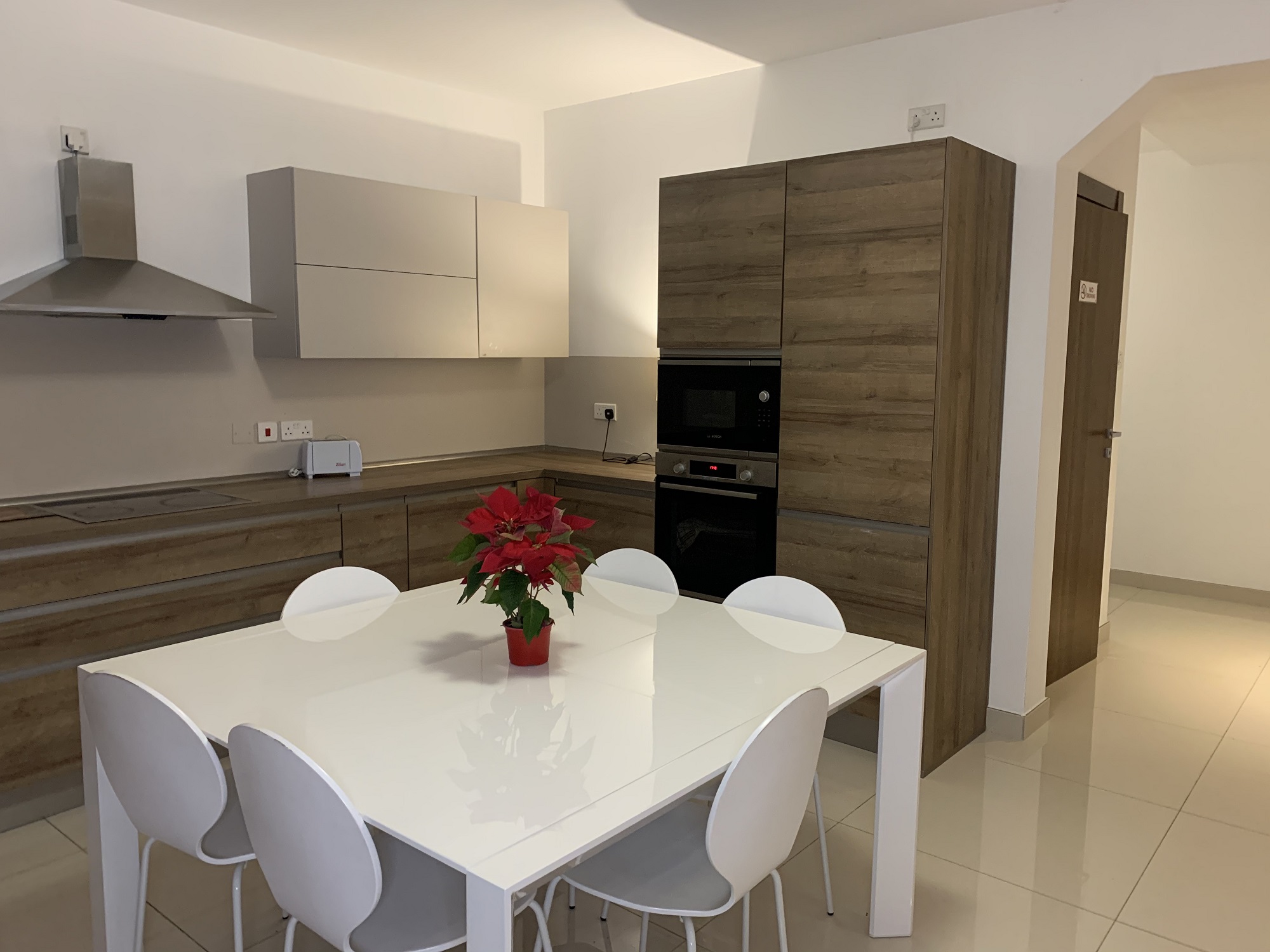 Kitchen and dining area in the student residences