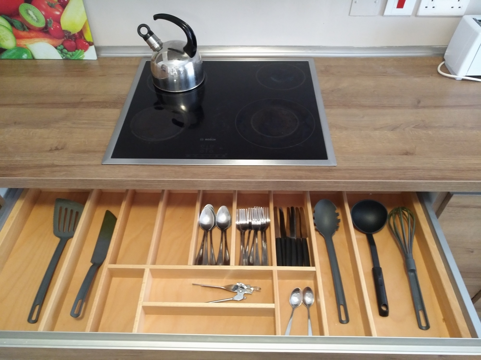 Kitchen utensils at the BELS superior student residence